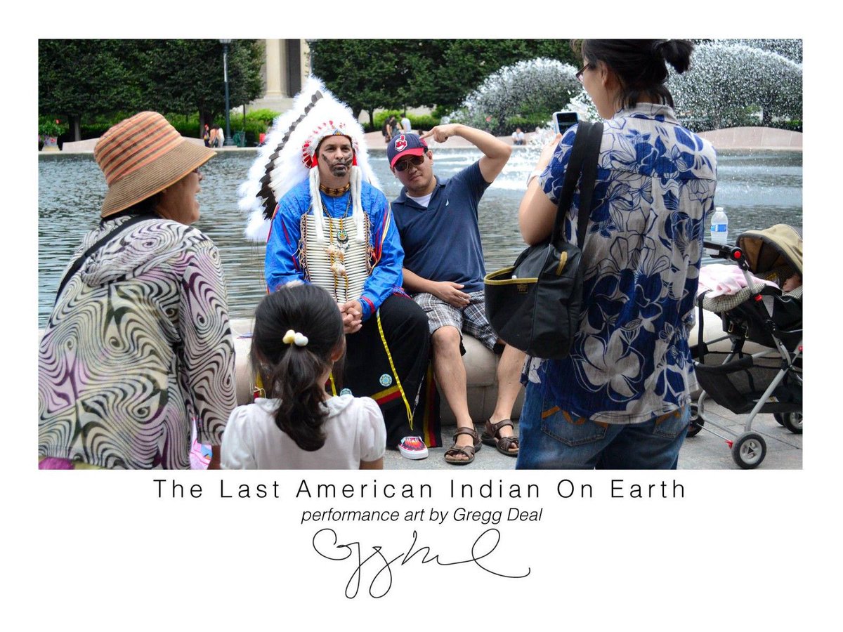 aking020881's tweet photo. This #Thanksgiving, meet Gregg Deal, #NotYourNativeStereotype. See how he's using his art to expose bigots. Learn more at https://t.co/fdMPiFuJtc https://t.co/AB3J4lTR3U