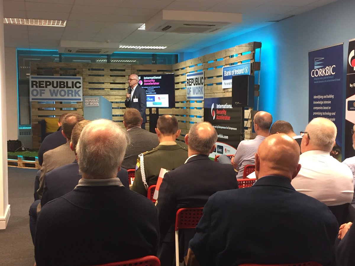 FrankRepOfWork's tweet image. Opening remarks from Michael O’Connor #CorkBic for the ‘International Security Accelerator’ #SecurityAccelerator