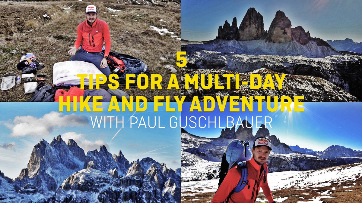 RedBullXAlps's tweet photo. Professional hike &amp; fly athlete Paul Guschlbauer​ talks through his tips for a Multi-Day Hike &amp; Fly adventure, from packing to what glider to use and what to watch out for. 

Watch the full video here: https://t.co/7033Wt19yH

#redbullxalps #adventure #hikefly https://t.co/S2D9ZBdWZp