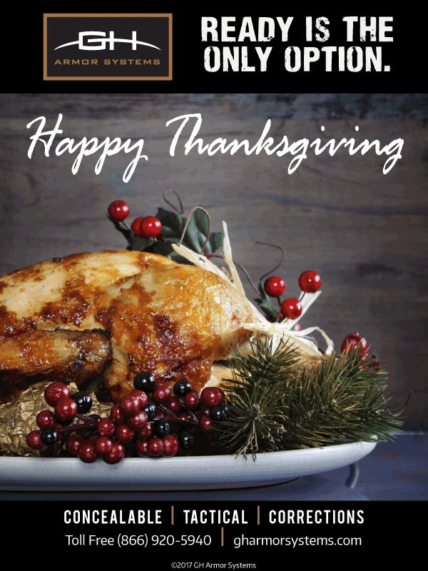 GHArmorSystems's tweet photo. Happy Thanksgiving! https://t.co/5tq7LEejxj