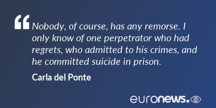 Ex ICTY prosecutor reacts to Mladic sentence. quotes.euronews.com/people/carla-d…  #allviews #quotes