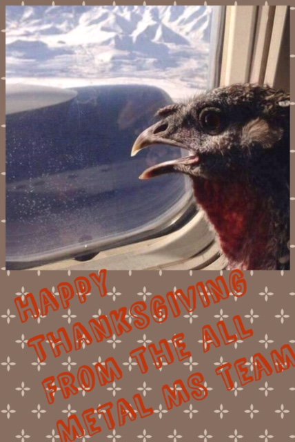 AllMetalMS's tweet image. Happy Thanksgiving from the All Metal MS Team!!!