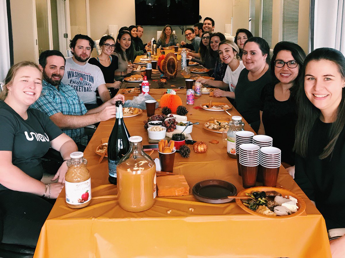 uinfluence's tweet photo. Thankful for good food and even better people. Happy Thanksgiving from our team to yours 🦃 https://t.co/ABe9yUq2au