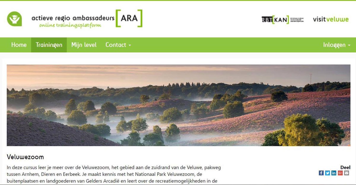 Geslaagd! Dit is de eerste lichting #Veluwezoom #ambassadeurs 😀 Join us &amp; volg de online-training regioambassadeurs.nl/nl/Bezoekers/T…