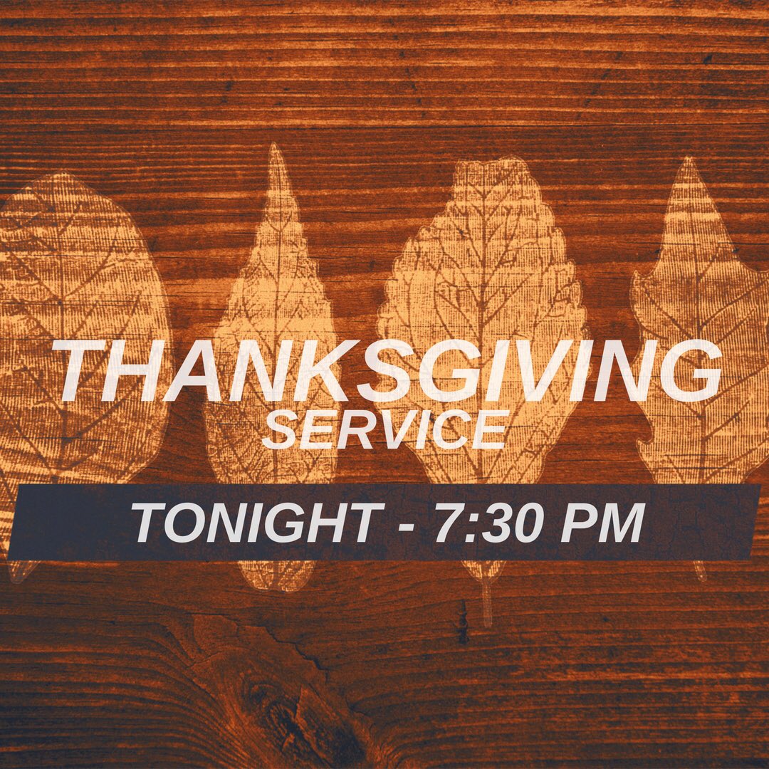 elevateabc's tweet photo. We know- Thanksgiving is tomorrow! Start the holiday weekend off with your elevate fam!

Thanksgiving Service, Tonight 7:30-9PM.

Bible. Worship. Games. Prizes. Pie. https://t.co/xRgOmxd6o0