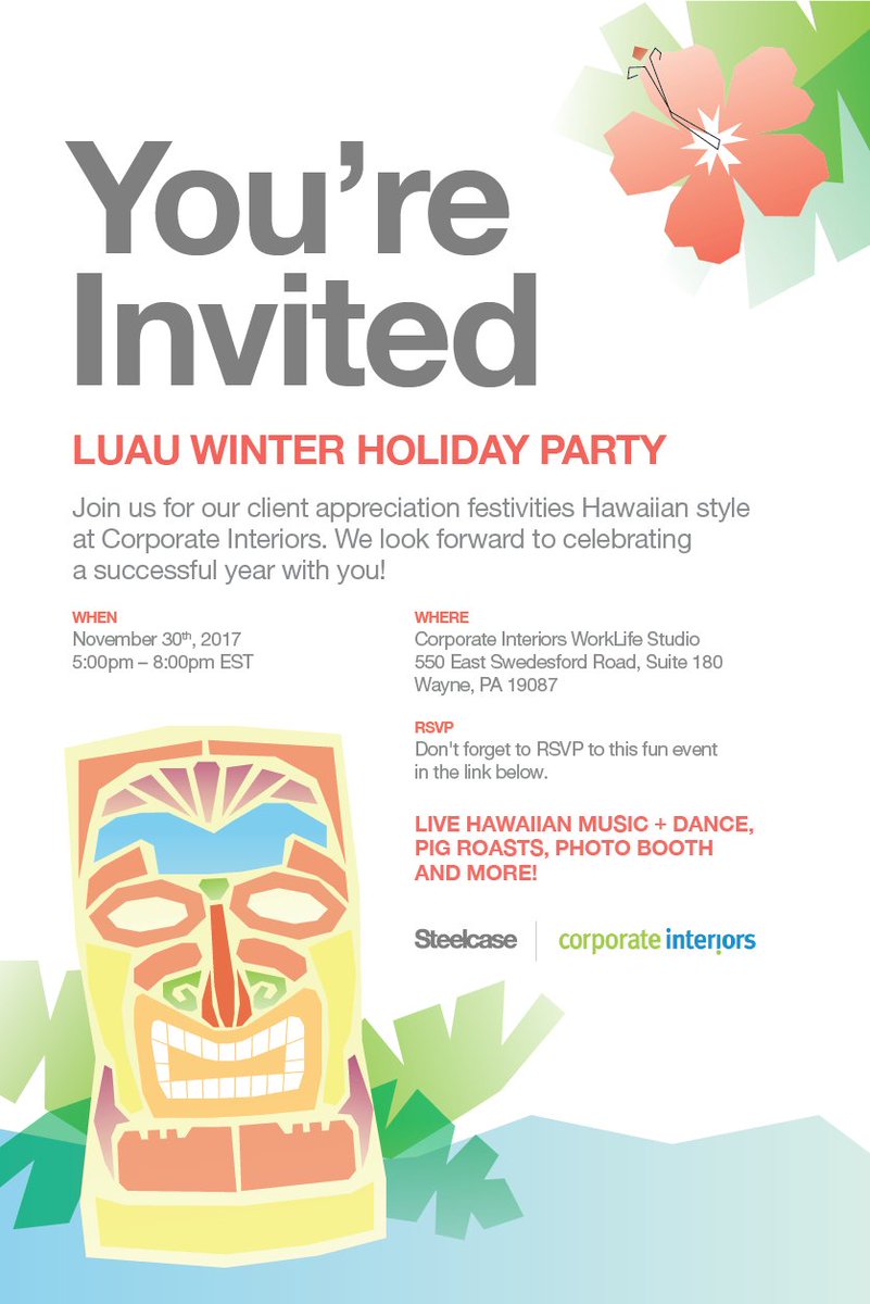 Don't forget there's still time to register for our Client Appreciation Luau! RSVP now! tinyurl.com/y96whcp2