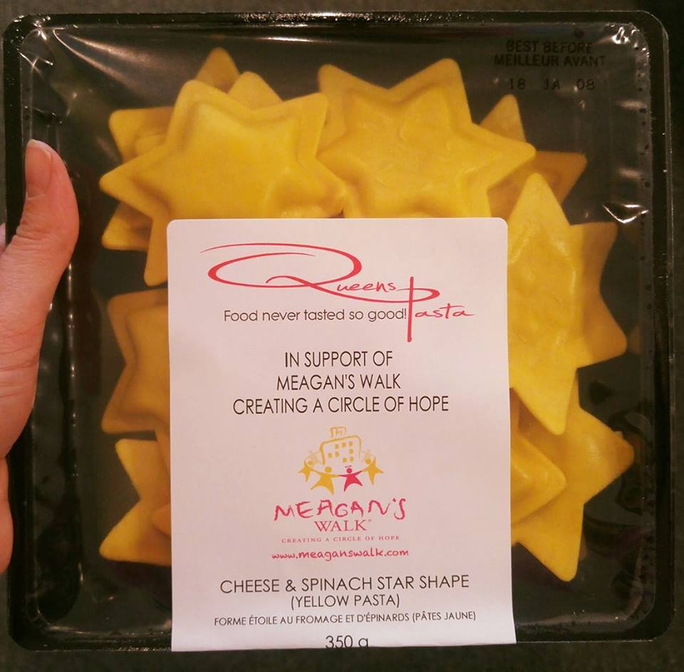 meaganbebenek's tweet photo. Starting Dec 1, @queenspasta will donate $1 to #MeagansWalk for every Star Shape Ravioli pasta package bought. Available at their retail location at 66 Newcastle Street in Etobicoke #MWhug https://t.co/iTNBM4ji08