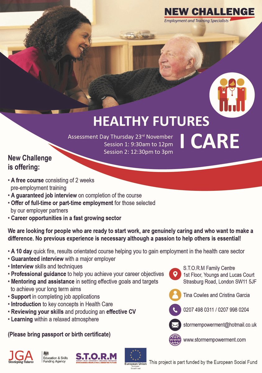 sw11_storm's tweet photo. It is sign up day tomorrow! Help someone find a route into work and retweet. Thank you. #Jobs #carers #Career https://t.co/3PfPPZGgeJ