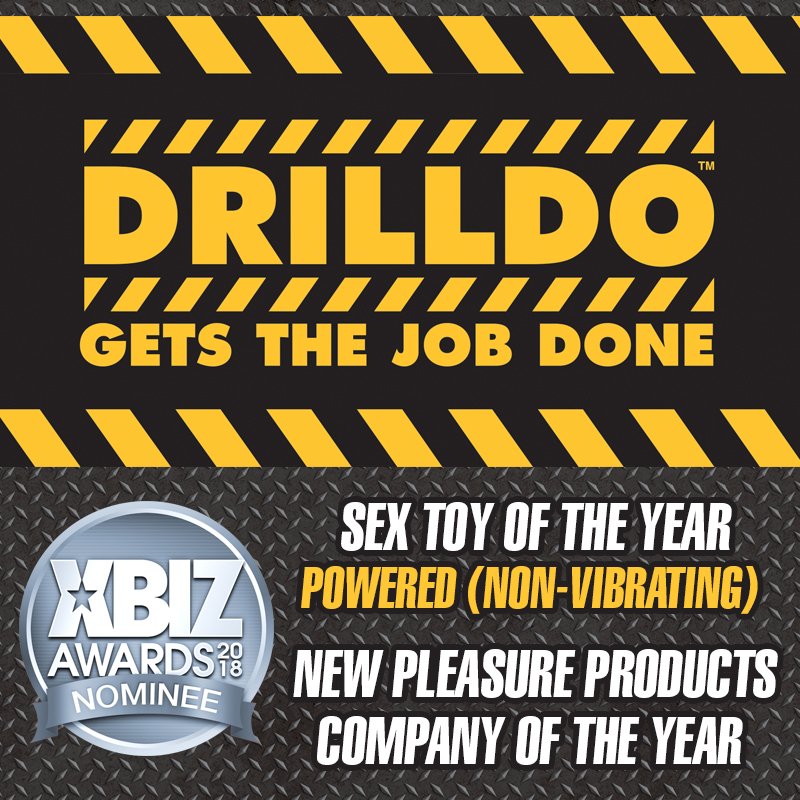 drilldosextools's tweet photo. Drilldo Sex Tools is nominated for Sex Toy of the Year - Powered/New Pleasure Products at the 2018 XBIZ Awards! It is truly an honor. Industry members, voting ends 11/30! @XBIZ #xbizawards #drilldosextools #drilldo https://t.co/S1H63SXZeX
