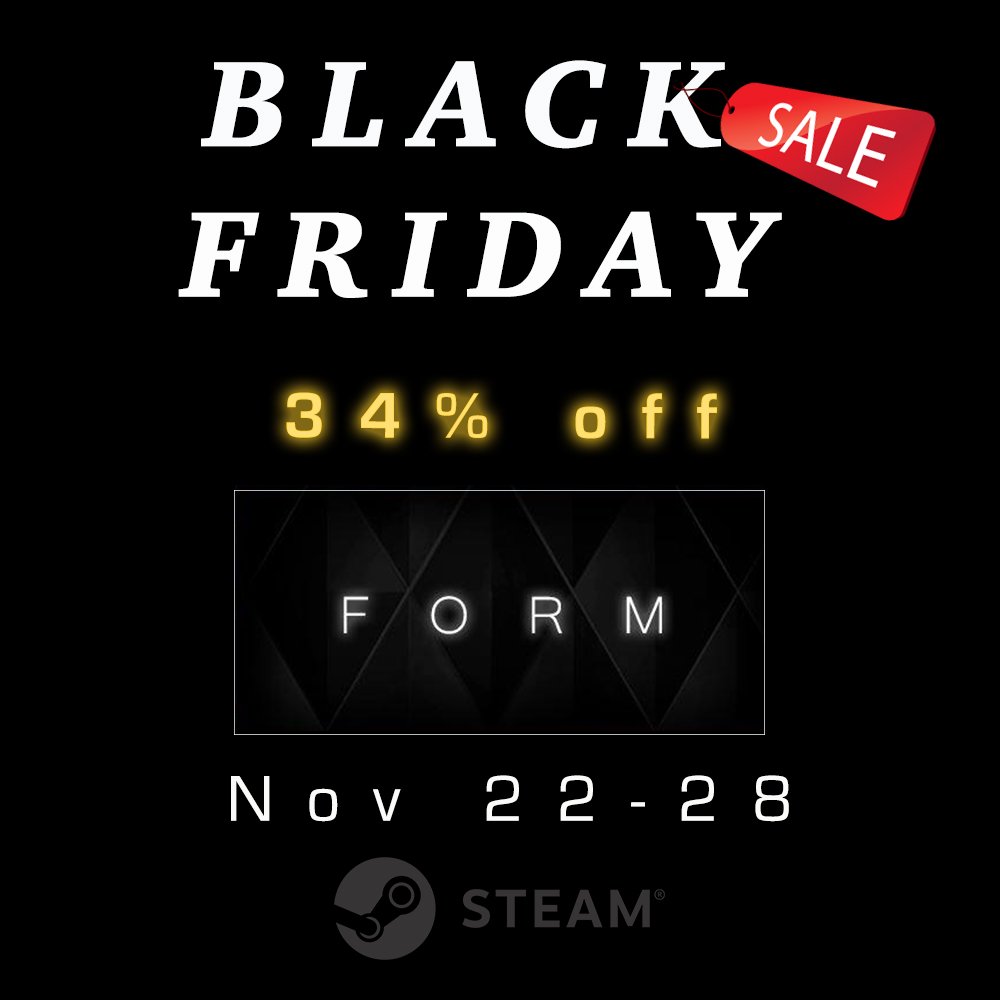 CharmGames's tweet photo. The Steam Autumn Sale begins today! FORM is 34% off. #SteamSale #FORMvr https://t.co/QX2BtQofSo https://t.co/ARuGDozH3F