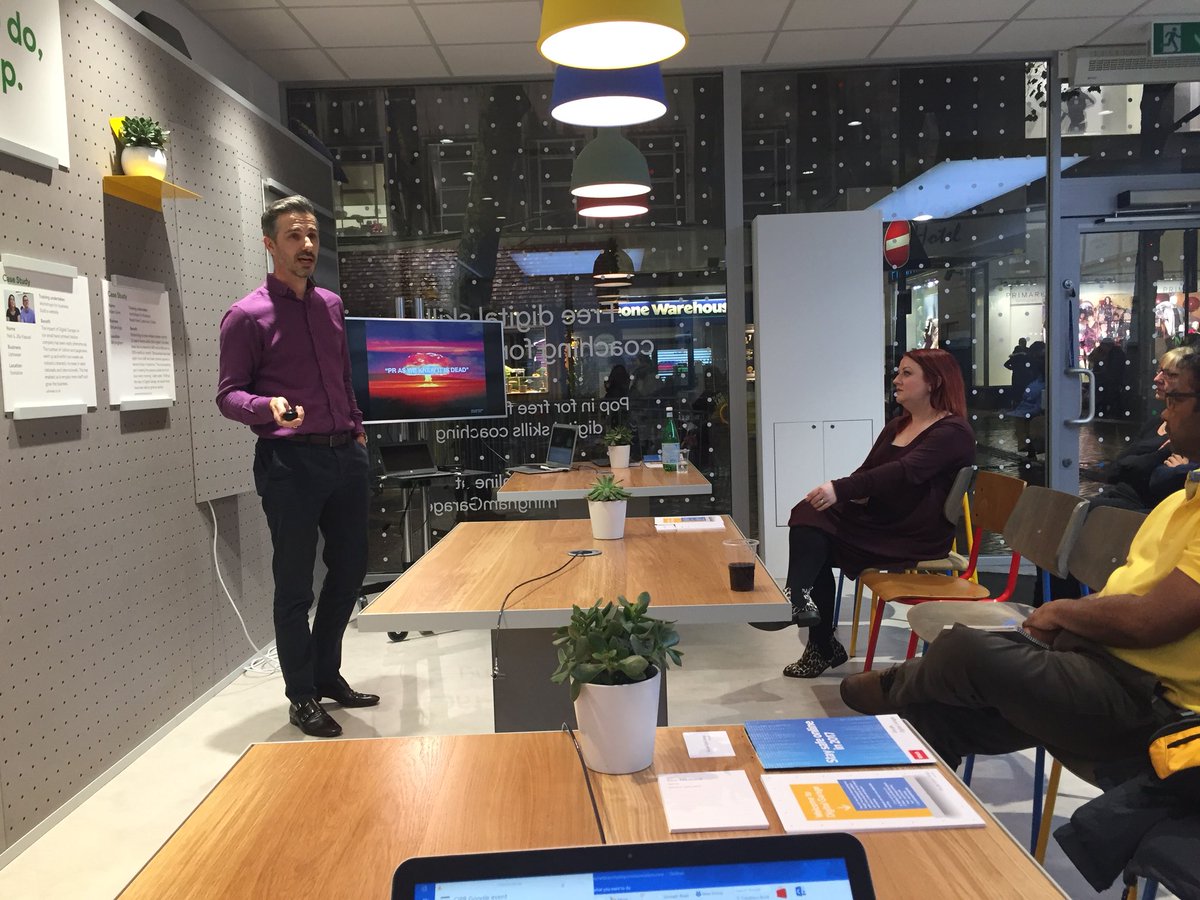 Live <a href="/google/">Google</a> #digitalgarage tonight for <a href="/CIPR_Midlands/">CIPR Midlands</a> #digitalpr #skills event and looking forward to insights from <a href="/olliepurdom/">Ollie Purdom</a> <a href="/pitch_talk/">Pitch Consultants</a>... opening with ‘PR as we knew it is dead’