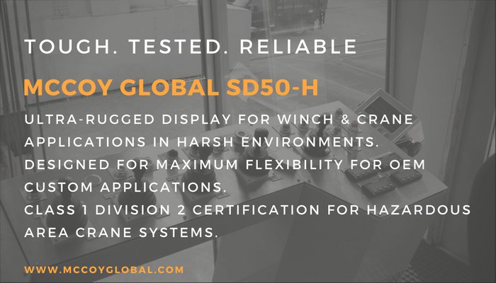 McCoyGlobal's tweet photo. When working in harsh and hazardous environments, the McCoy Global SD50-H is the premier display controller for the job.  In addition, it is designed for maximum configuration and flexibility for any application! https://t.co/ivNYa4VW62