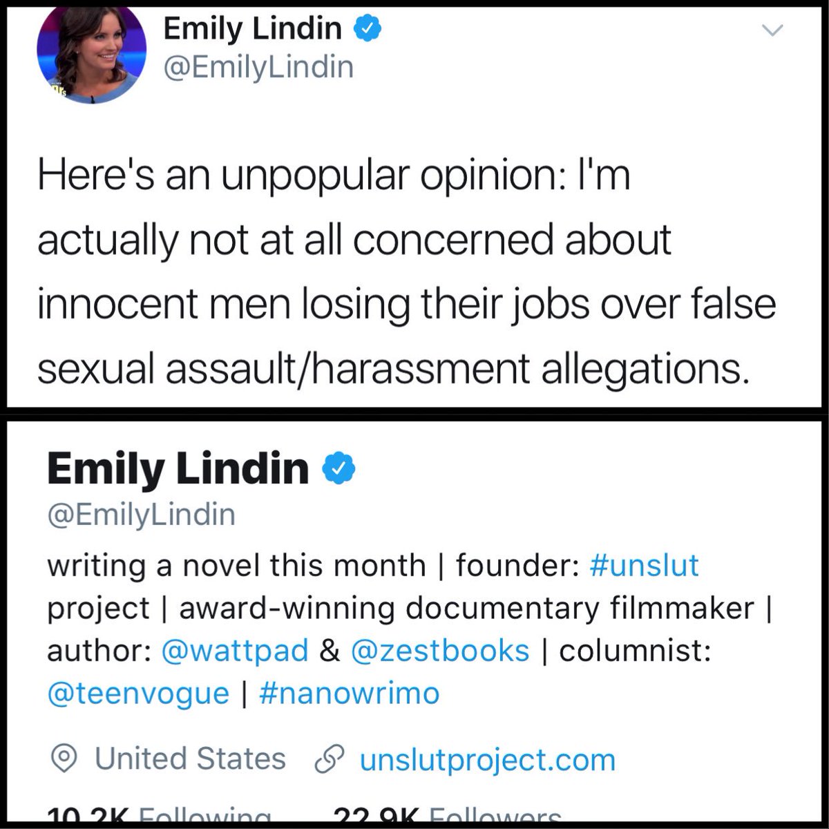 Lisaaaaaan's tweet image. Oh, apparently she’s gone private—glad I screen shot it first. 🙄 unbelievable. @EmilyLindin #emilylindin