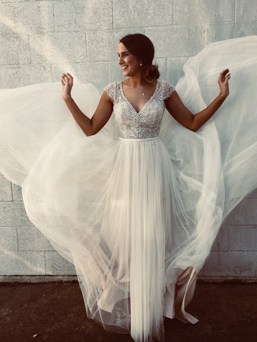 In love with this romantic little beauty today! #newarrival #neworleansbride #weddingdress #weddingwednesday