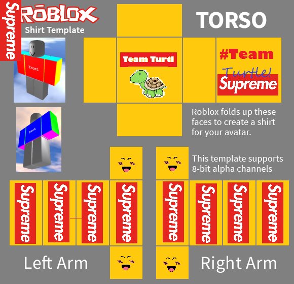 Working Roblox Supreme Shirt Template