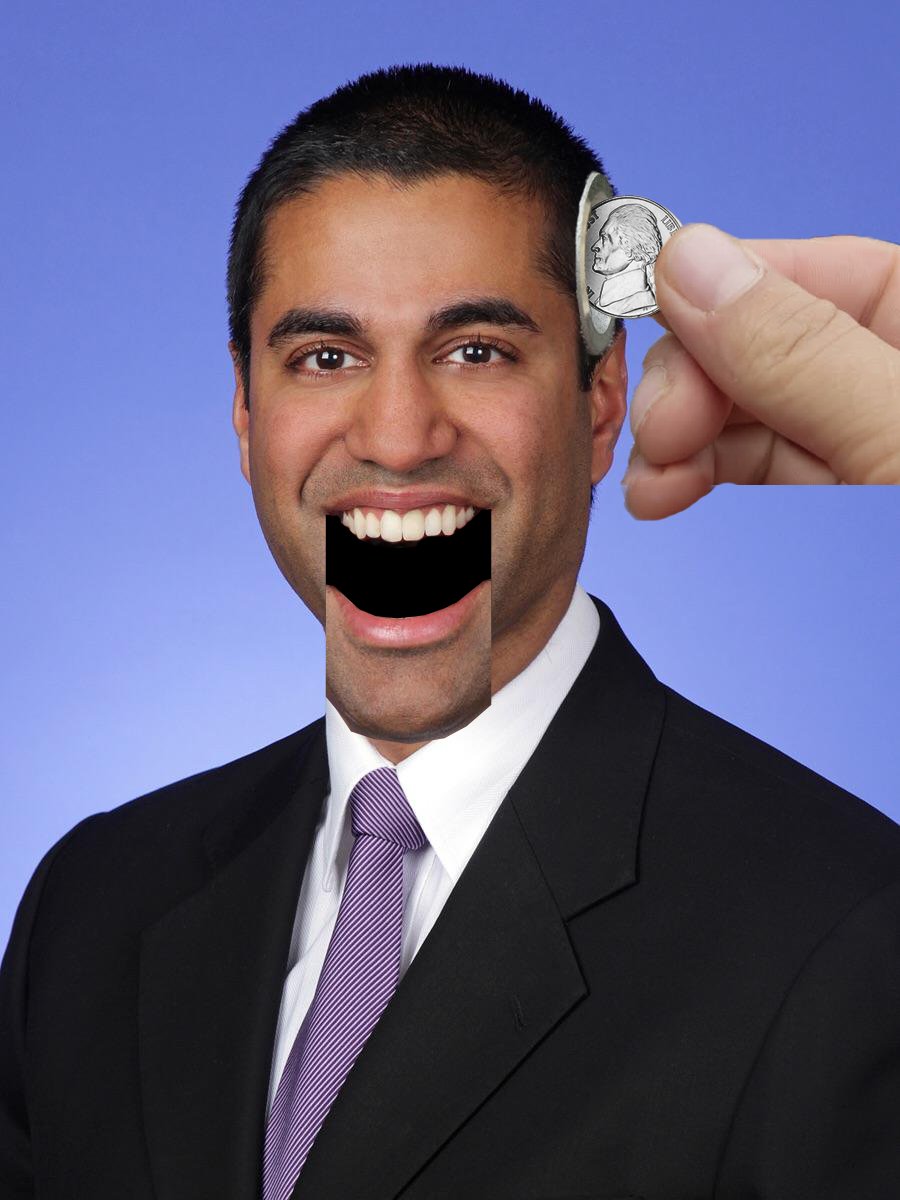 secretpour's tweet photo. Stop @AjitPaiFCC and support #NetNeutrality https://t.co/Vb5OneX70K