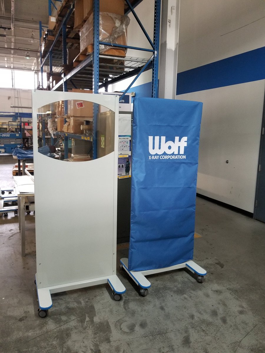 wolfxray's tweet photo. Protective mobile barriers fresh off the line! Come check us out at #RSNA17 to see our full line mobile barriers and protective accessories! https://t.co/WtMI43ujhA