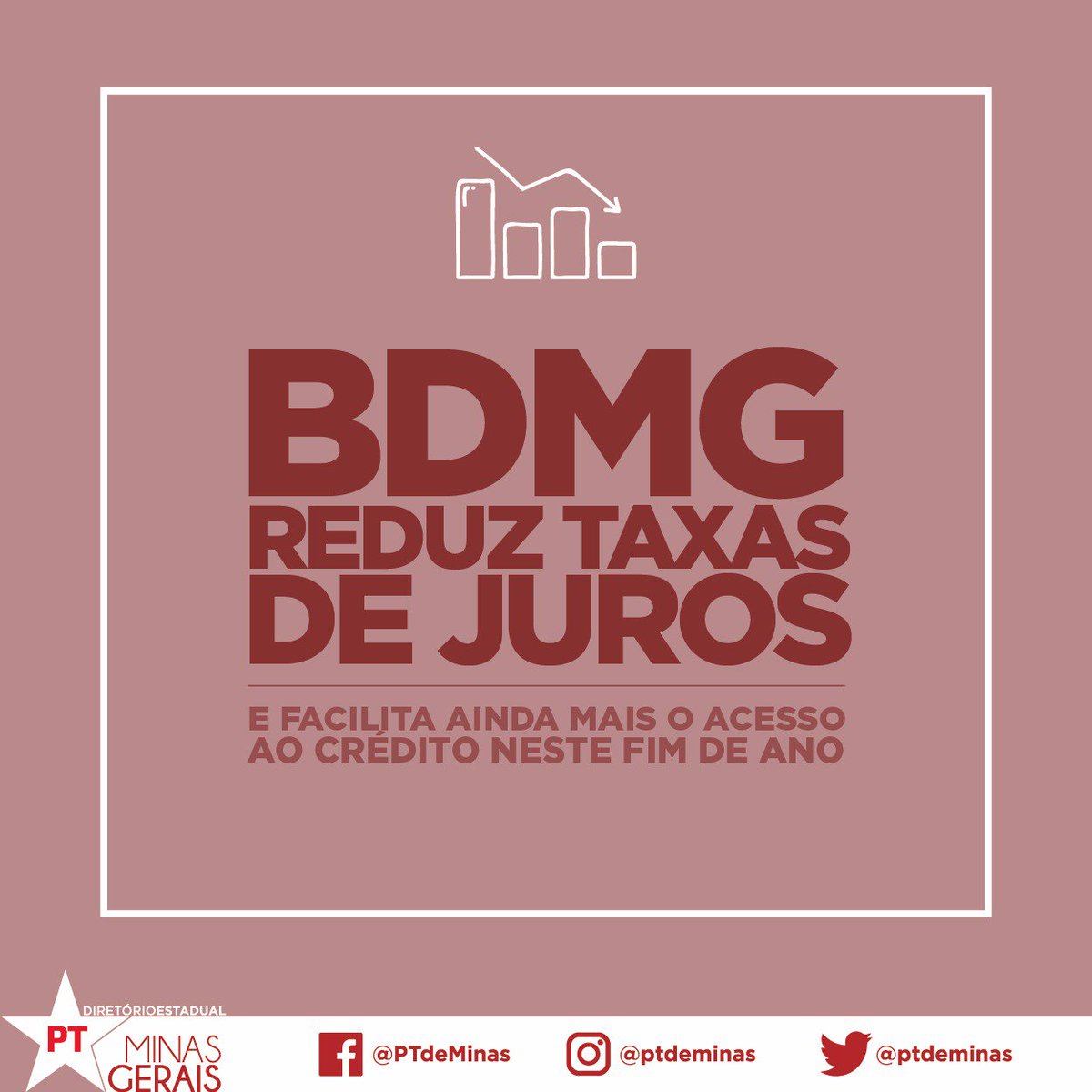 ptdeminas's tweet photo. O jeito PT de governar: BDMG reduz taxas de juros para micro e pequenas empresas, neste fim de ano.
Leia mais: https://t.co/KZoN3tpTOn
#PTdeMinas #GovernodoPT #Jurosreduzidos #CréditoParaMicros https://t.co/jqg9BfaXGF