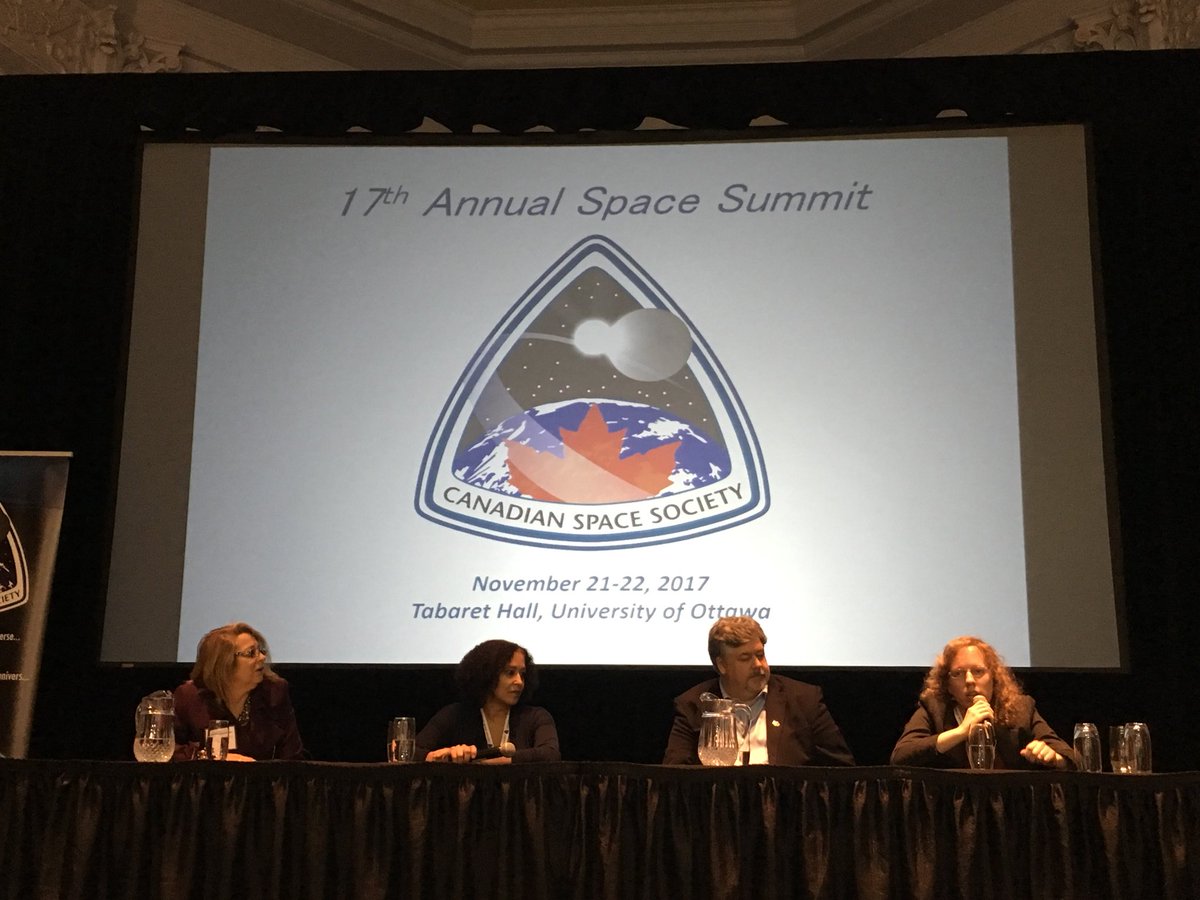 SpaceMinh's tweet photo. Awesome journalist panel with @NebulousNikki @MarcKBoucher @howellspace  #CdnSpaceSummit https://t.co/lnENyrv5R4