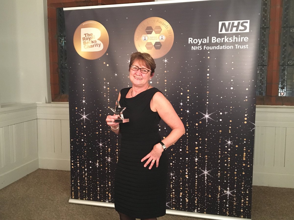 RBNHSFT's tweet photo. Nurse Specialist Gilly Tomsett is our winner of the most inspiring nurse #StaffExcellence awards - well done Gilly https://t.co/1eA5Inj4AI