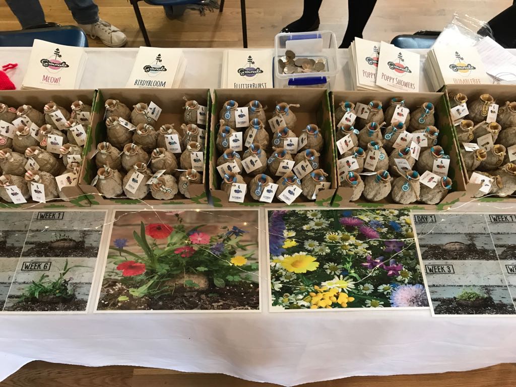 MarrBusiness's tweet photo. Some pictures of our Young Enterprise team hard at work at Wintertainment! A big thank you to everyone who has supported them.  They have now sold out of all varieties of Grownade since Sunday. Amazing! 👏🐱🐦🐝🦋
@MarrColOfficial @YE_Scotland @GrownadeYES https://t.co/Cn5V8fTSFx