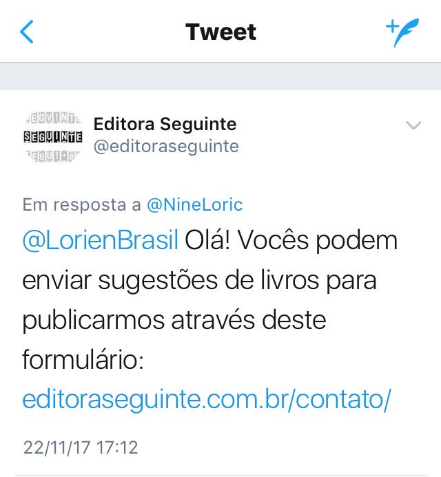 LorienBrasil's tweet photo. Olha só gente a Editora Seguinte nos respondeu, preencham o formulário indicando Generation One https://t.co/6uMntonUty https://t.co/L54n3dlcPK