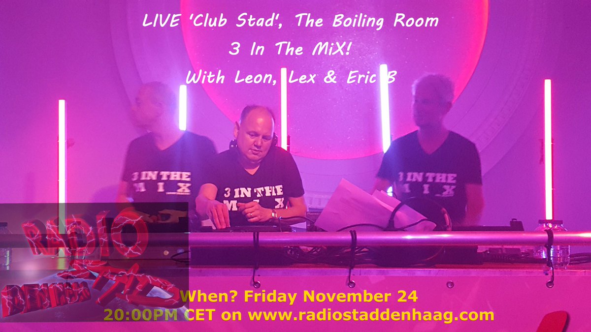 staddenhaag's tweet photo. This friday #LIVE in the #mix #disco 3 dj's #back2back #boilingroom from the #RSDH #studio dors open 8pm cet! dont miss this, live #videostreaming and #chatbox on our website https://t.co/olPItB1cid We love it! https://t.co/PWF3fQa4UW