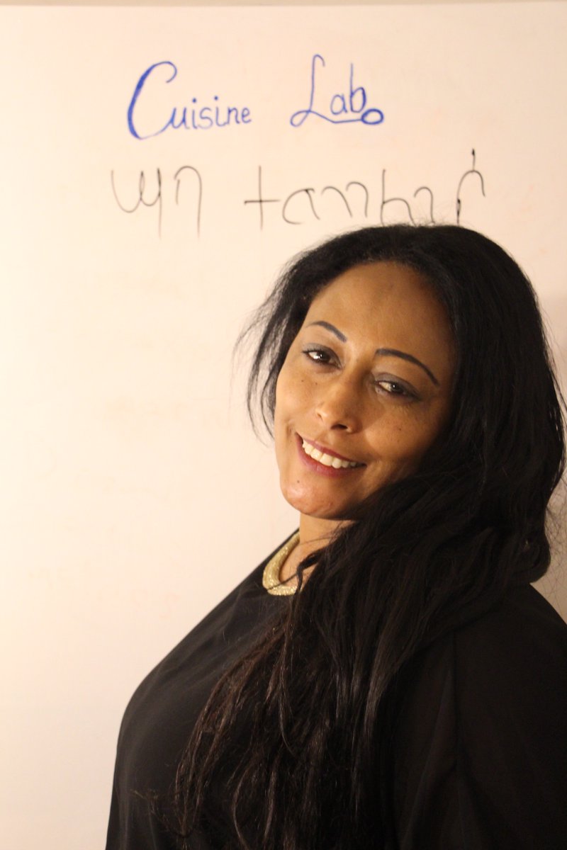 CuisineLab's tweet photo. Saba is an Eritrean chef, her Ingera are known to be one of the best in Geneva! She loves dancing in her free time! #chefmode https://t.co/YzilSH929V