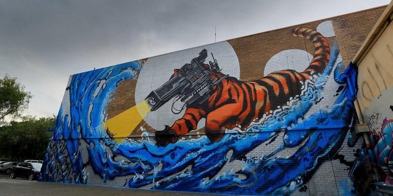 cityportphillip's tweet photo. Want to learn about #StKilda's amazing public art? Book a guided walk now: https://t.co/lN1oapnr2K Photo: p1xels Artists: Conrad Bizjak and Bailer #CoPPEvents https://t.co/tAUj1i3phG