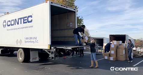 AthletixMan's tweet photo. @Contecinc — the parent company of Athletix, is proud to announce that employees have donated 122 boxes of goods to the @UnitedWay. These boxes filled with food goods will help serve #SpartanburgCounty families this #Thanksgiving.  #community #sharingiscaring https://t.co/hkDTXjtoTM