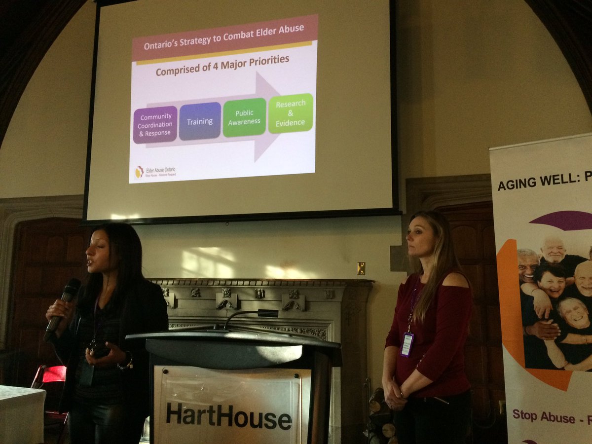 EAPreventionON's tweet photo. EAO staff Rochella and Raeann discuss EAO @DipikaDamerla @SeniorsON #EAOSymposium #FromFragmentationToCohesion @ncall_us @NCEAatUSC @WCRInstitute https://t.co/5Kjdpd08jw