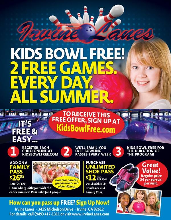 Kids bowl free family pass coupon