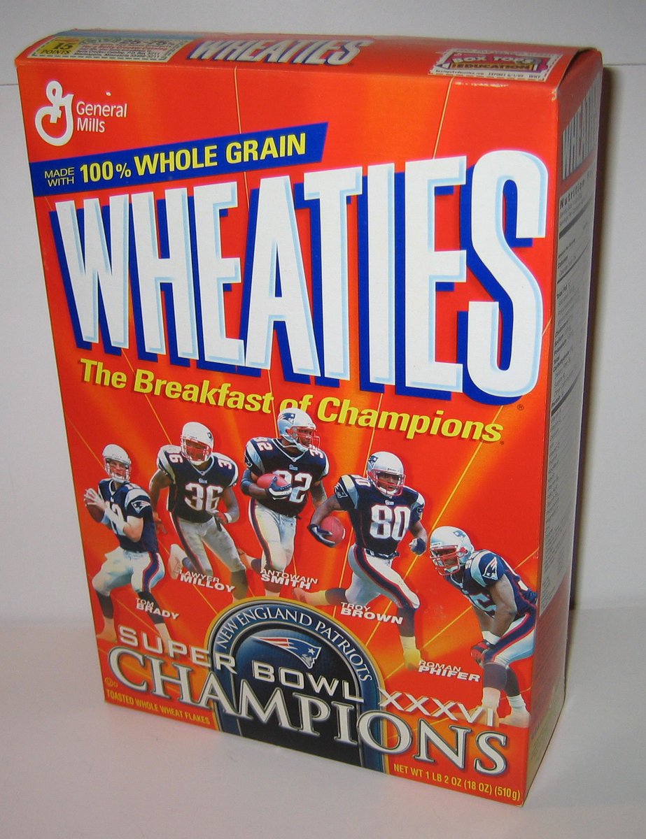 LEGO_4_Sale's tweet photo. Feel free to retwheat!

New England Patriots Wheaties Box - SuperBowl XXXVI - featuring:  
Tom Brady - Lawyer Milloy - Antowain Smith - Troy Brown - Roman Phifer
https://t.co/QpGrbTHQ9z

#patriots #tombrady #GOAT #NewEnglandPatriots #donoteat https://t.co/cUw5hOIR3P