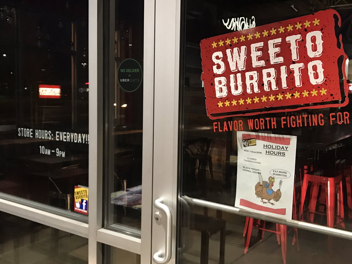 jonsherrell's tweet photo. Bad business @SweetoBurritoWA taking online orders even though they close at 3 today???  Processed and took the money but not open!! #Fail https://t.co/IGwqgCHMEv