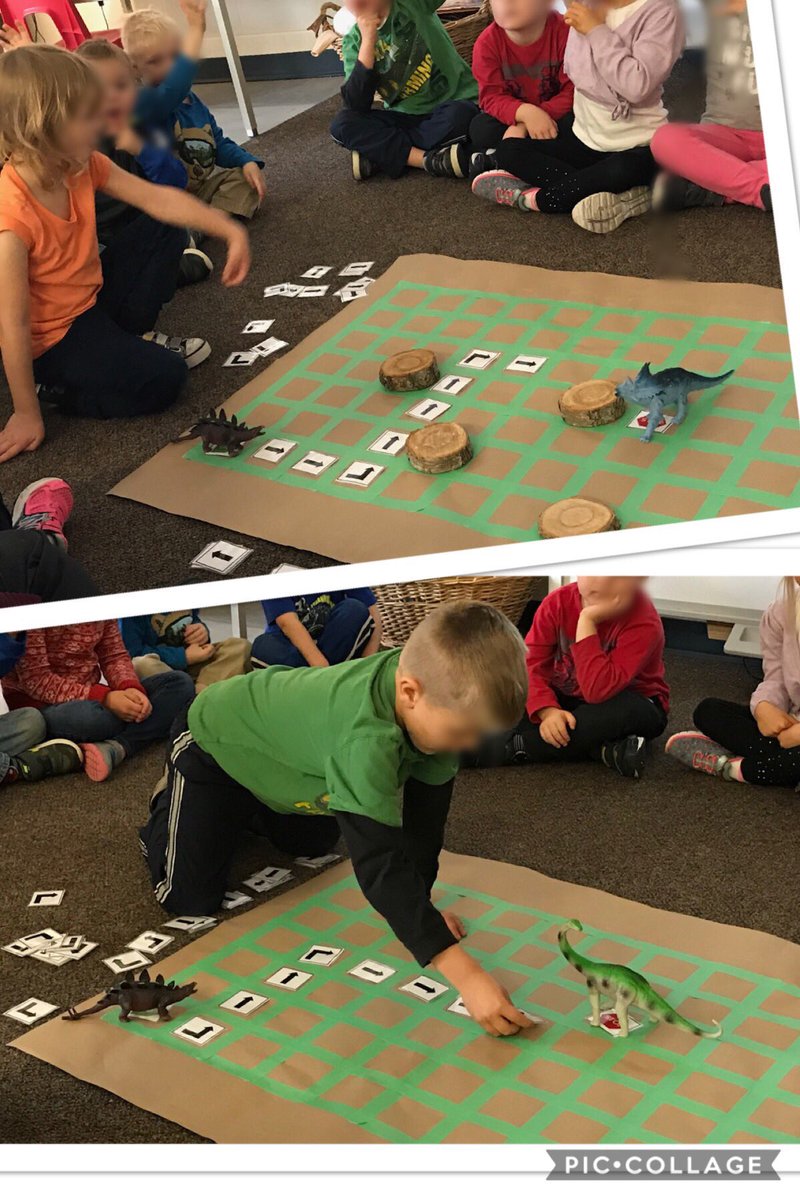 Using this resource to dig into unplugged #coding with MacLeod and Hassen’s Ks <a href="/OxbowPS/">Oxbow School</a>  Ss explore movement and location as they build simple code paths through storytelling #TVDSBMath #playislearning