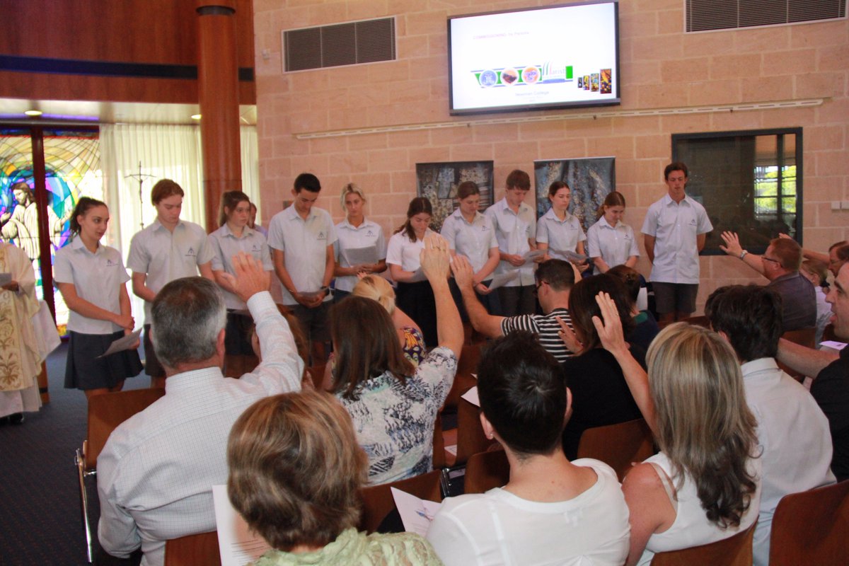 NewmanCollegeWA's tweet photo. Today our College community gave their final blessings to our Philippines Immersion staff and students who will commence their journey to the Philippines tomorrow #SocialJustice #BeMore #Compassion #shinethroughdiscovery https://t.co/wbBTHMvOrC
