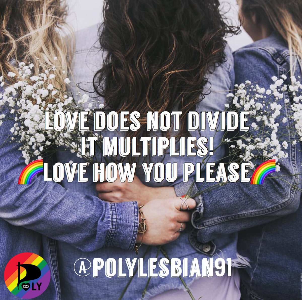 Polylesbian91's tweet photo. #polyamorypride #polyamorous #polylesbian #poly #Polygamy #polyamory #lgbtpolylove #polylove https://t.co/aajihon0SE