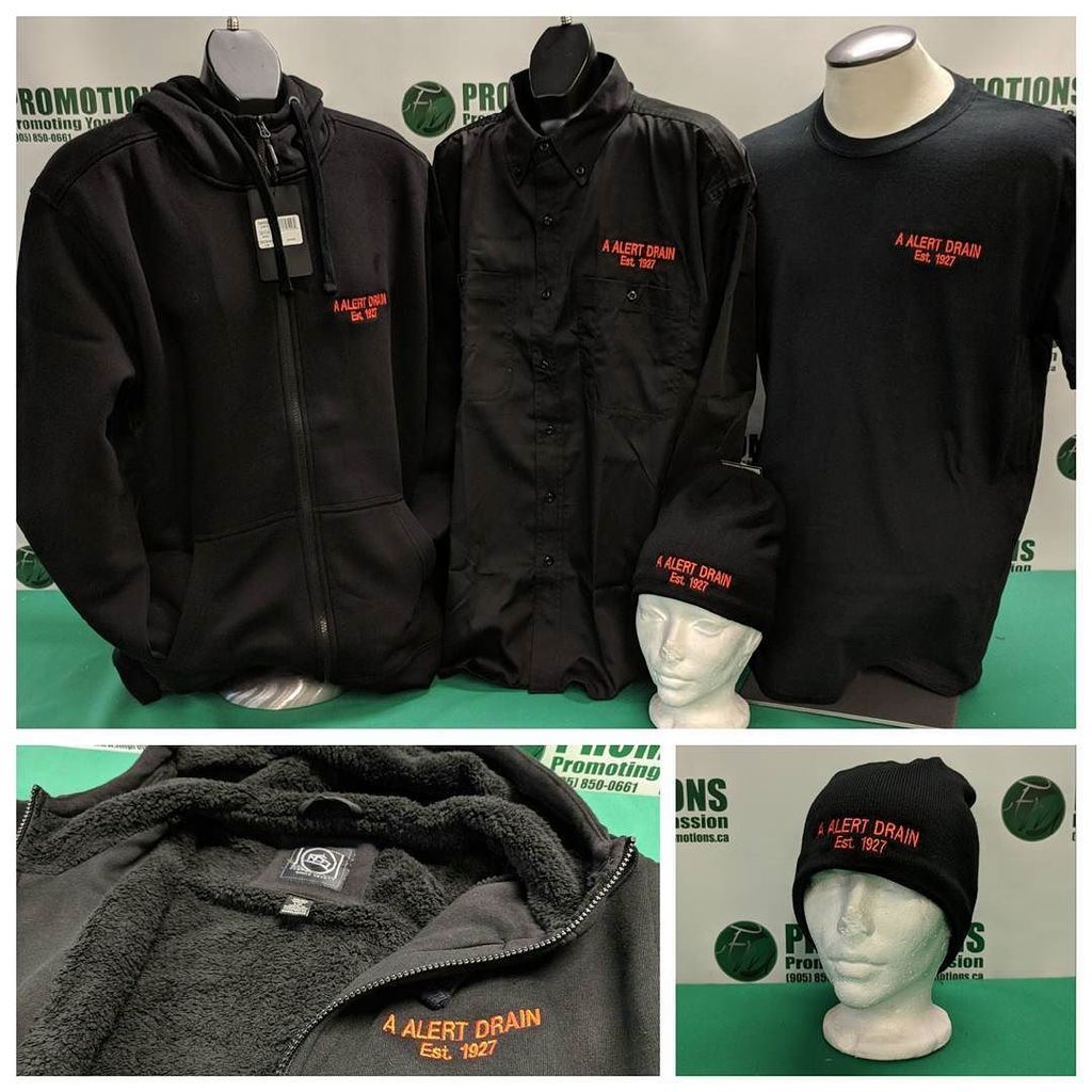 fmpromotions93's tweet photo. Fresh uniforms for the A Alert Drain service team. These sherpa fleece lined Stormtech hoodies are one of the best in the industry!
.
.
.
#AAlert #DrainService #Construction #Uniform #Corporate #WorkWear #Professional #Stormtech #Hoodies #Sherpa #Toques #Headwear #TShirts #W… https://t.co/JLIUEWJrYi