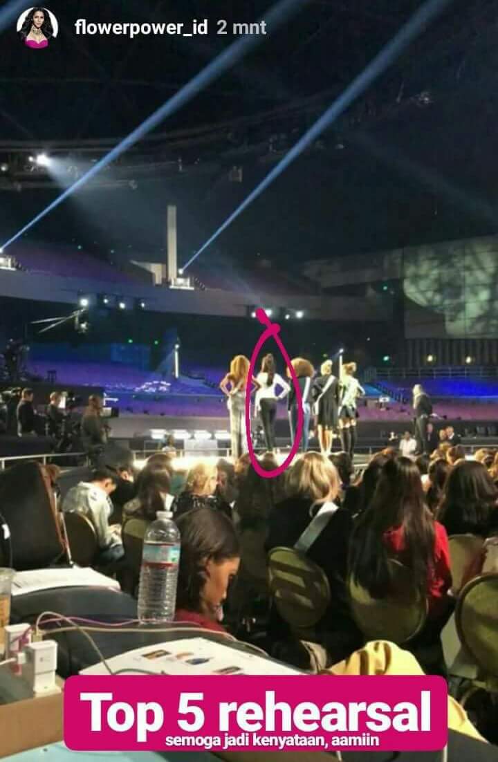 rizalhandoyo1's tweet photo. Vote (255) Bunga Jelitha Ibrani #MissUniverse #Indonesia 
Bunga Top 5 versi rehearsal. 
Semoga jadi kenyataan Amin ya Allah https://t.co/RtFda9wv16