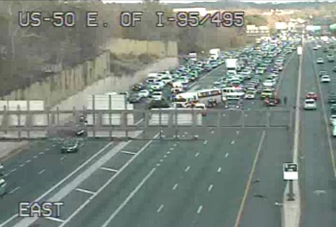 DC_MetroNews's tweet photo. SPRINGDALE | PG COUNTY | MVC | WB US-50 EAST OF I-495 | ALL WB LANES SHUT DOWN - MAJOR DELAYS IN AREA #PGTraffic #DCTraffic #MDTraffic https://t.co/JfWTICfgYf