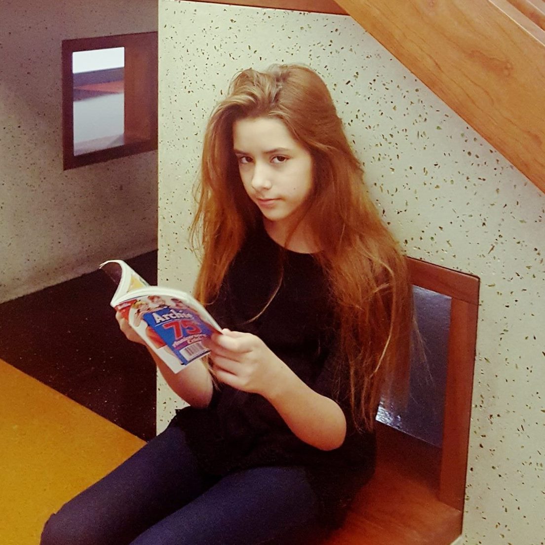 MarthaGrantAct's tweet photo. An oldie #Archie #Reading #library #visiting #comicbooks #LovetoRead #childactor #lovelife #Archiecomics #Riverdale #75thanniversary #letscelebrate #CityofFontana #Lewislibrary #technologycenter https://t.co/UEw1LiPpLZ