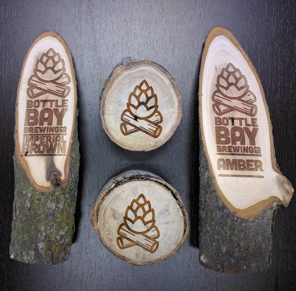 tactilelightllc's tweet photo. Another batch of #taphandles for Bottle Bay Brewing Co! #beer #microbrew #brewery #spokane #local #tap #laserengraved #lasercut https://t.co/roW6XuFJI2 https://t.co/gr5TkGu24K
