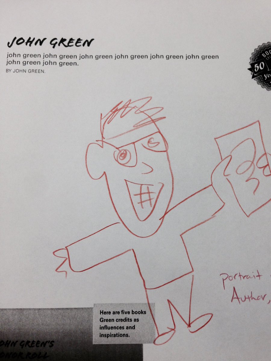 BooklistYA's tweet photo. Our Dec 1 issue John Green essay before @johngreen turned it in. #50yearsofYA https://t.co/EAksmIY8ic