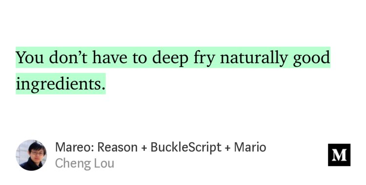 GregorioSetti's tweet photo. “Mareo: Reason + BuckleScript + Mario” — @_chenglou https://t.co/qeXxaeLpvF https://t.co/uda9IyMfhc