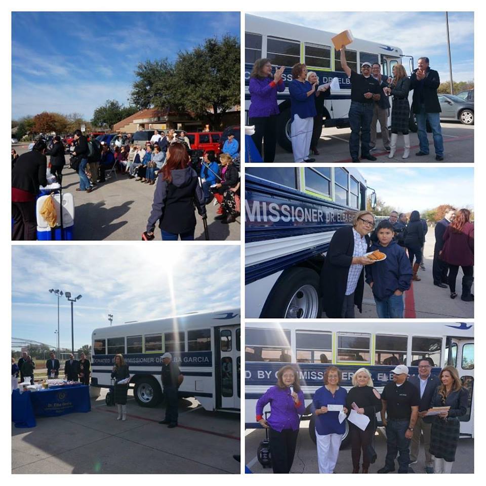 drelbagarcia's tweet photo. This Thanksgiving I am thankful for many blessings . I am specially thankful to represent District 4 in the Dallas County Commissioners Court. .This morning, I was glad to donate a small used bus to transport Seniors to the JC Zaragoza Center for activities and social events. https://t.co/uKZAG2CG14