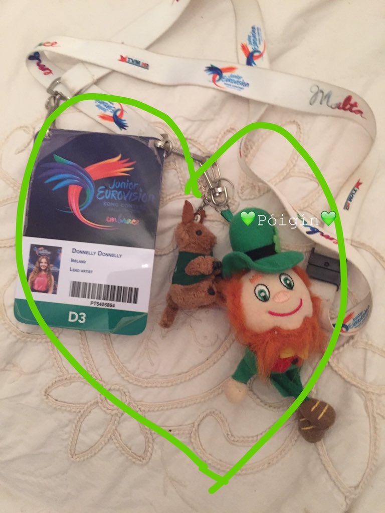 ZENAdonnelly's tweet photo. @JescIreland Póigín always with me #JESC #jesc2016 💚 With u in spirit this year @MuireannMusic 💚 #shinebright #gomuireann #JESC2017ِ 💚 Zena x https://t.co/TXPCyACrmi