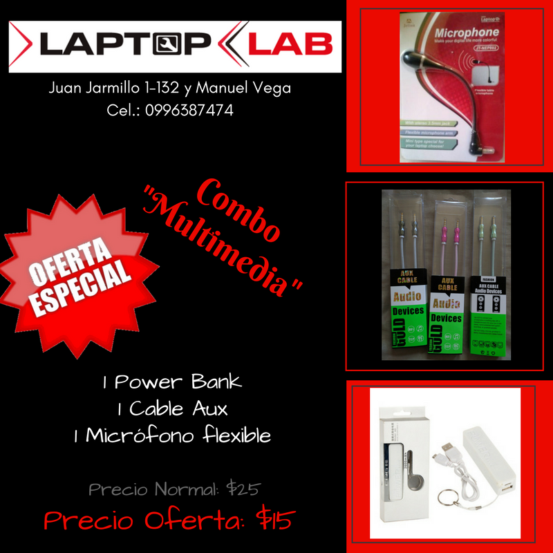 laptoplab_1705's tweet photo. ➡️➡️ ¡¡¡Iniciamos con descuentos de locura!!! 📢📢
Cada día encontrarás combos diseñados y pensados en cada una de tus necesidades, y a precios excelentes!!!
No te los pierdas 😉
#Combo1 #ComboMultimedia
#LaptopLab 💯 https://t.co/l7QhRxEhxF