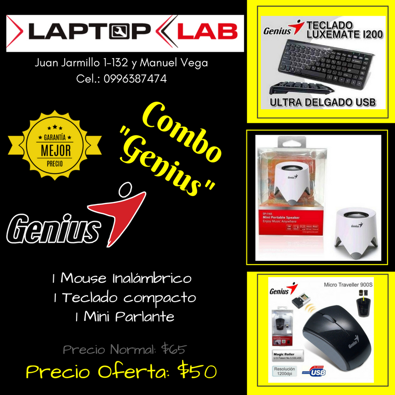 laptoplab_1705's tweet photo. ➡️➡️ ¡¡¡Continuamos con descuentos de locura!!! 📢📢
No te los pierdas 😉
#Combo2 #ComboGenius
#LaptopLab 💯 https://t.co/YlGFBIts2R