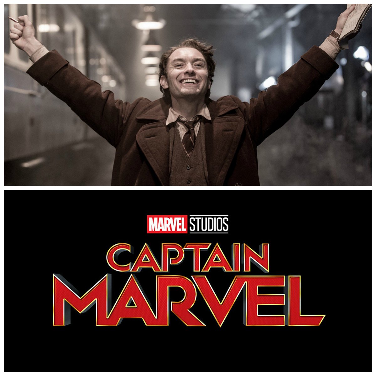 Fandango's tweet photo. Jude Law is in talks to be in #CaptainMarvel: https://t.co/0ypKX7uLbn https://t.co/8IyTRWw0Jo