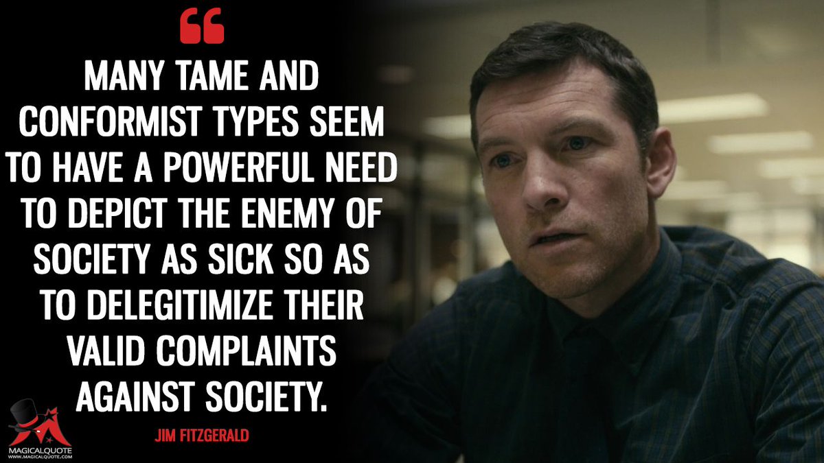 Magic2Quote's tweet photo. #JimFitzgerald: Many tame and conformist types seem to have a powerful need to depict the enemy of society as sick so as to delegitimize their valid complaints against society.
More on: https://t.co/MbuxDuUHcC
#ManhuntUnabomber @samworthingtown @ManhuntSeries https://t.co/MSK9q9DJpK